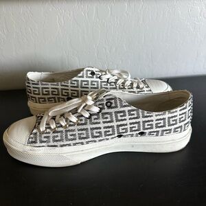 GIVENCHY- Men's City Allover Logo Canvas Low-Top Sneakers